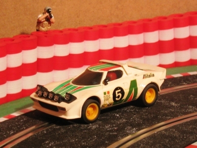 Neldo.net picture of Scalextric Spain Lancia Stratos (Color: white, Decals: Alitalia on the rear right)