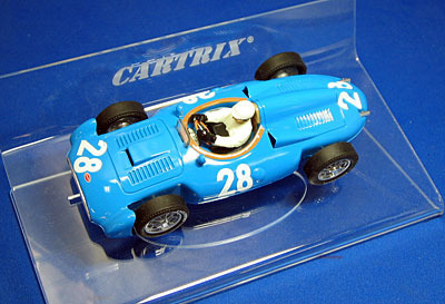 Cartrix catalogue picture of 1956 M.Trintignant #28 - Bugatti T251