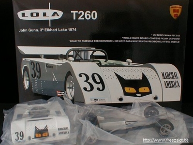 Vanquish MG catalogue picture of Lola T-260 kit John Gunn