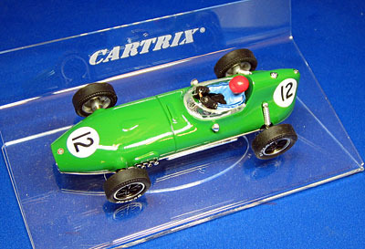 Cartrix catalogue picture of 1959 Cliff Allison #12 - Lotus 16